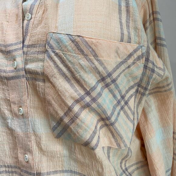 Free People Paradise Garden Cropped Button Up Top Batweing Sleeve - Picture 11 of 11